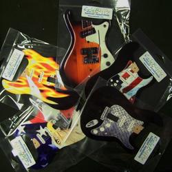 coloriffic guitar shaped switch plate cover